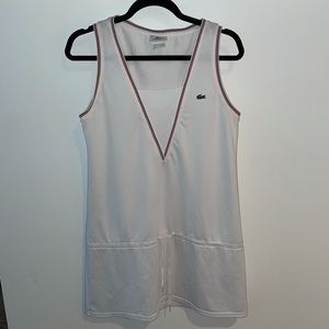 LACOSTE SPORT DROP WAIST TENNIS DRESS WHITE 40
